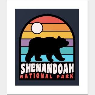 Shenandoah National Park Virginia Bear Badge Posters and Art